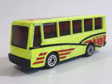 Unknown Brand Tour Bus Fluorescent Yellow Die Cast Toy Car Vehicle