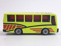 Unknown Brand Tour Bus Fluorescent Yellow Die Cast Toy Car Vehicle