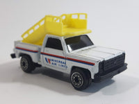 Unknown Brand Universal Air Lines Stepside Pickup Aircraft Passenger Stairs Truck White Die Cast Toy Car Vehicle