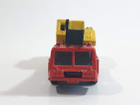 Yatming Crane Truck Red and Yellow Die Cast Toy Car Construction Equipment Vehicle