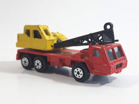 Yatming Crane Truck Red and Yellow Die Cast Toy Car Construction Equipment Vehicle