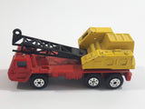 Yatming Crane Truck Red and Yellow Die Cast Toy Car Construction Equipment Vehicle