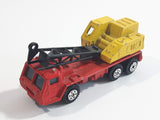 Yatming Crane Truck Red and Yellow Die Cast Toy Car Construction Equipment Vehicle