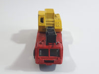 Yatming Crane Truck Red and Yellow Die Cast Toy Car Construction Equipment Vehicle