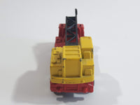 Yatming Crane Truck Red and Yellow Die Cast Toy Car Construction Equipment Vehicle