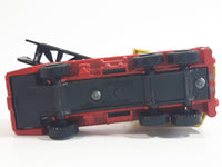 Yatming Crane Truck Red and Yellow Die Cast Toy Car Construction Equipment Vehicle