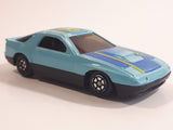 Yatming No. 807 Mazda RX-7 Turbo Super 8 Light Blue Die Cast Toy Car Vehicle