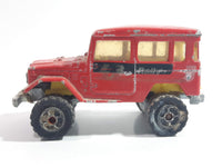 Majorette No. 277 Toyota 4x4 Red 1/53 Scale Die Cast Toy Car Vehicle with Opening Rear Window