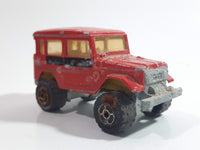 Majorette No. 277 Toyota 4x4 Red 1/53 Scale Die Cast Toy Car Vehicle with Opening Rear Window