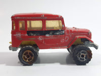 Majorette No. 277 Toyota 4x4 Red 1/53 Scale Die Cast Toy Car Vehicle with Opening Rear Window