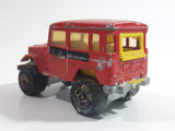 Majorette No. 277 Toyota 4x4 Red 1/53 Scale Die Cast Toy Car Vehicle with Opening Rear Window