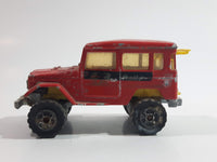 Majorette No. 277 Toyota 4x4 Red 1/53 Scale Die Cast Toy Car Vehicle with Opening Rear Window