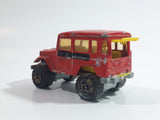 Majorette No. 277 Toyota 4x4 Red 1/53 Scale Die Cast Toy Car Vehicle with Opening Rear Window