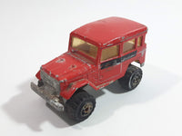 Majorette No. 277 Toyota 4x4 Red 1/53 Scale Die Cast Toy Car Vehicle with Opening Rear Window