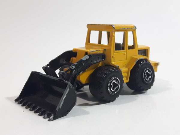 Vintage Majorette Tracto Bull Dozer Front End Loader No. 211 & 263 Yellow Black 1/87 Scale Die Cast Toy Construction Equipment Vehicle