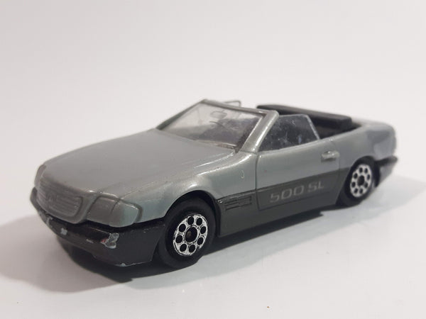 Majorette Novacar No. 105 Mercedes-Benz 500SL Convertible Silver Grey Plastic Die Cast Toy Car Vehicle