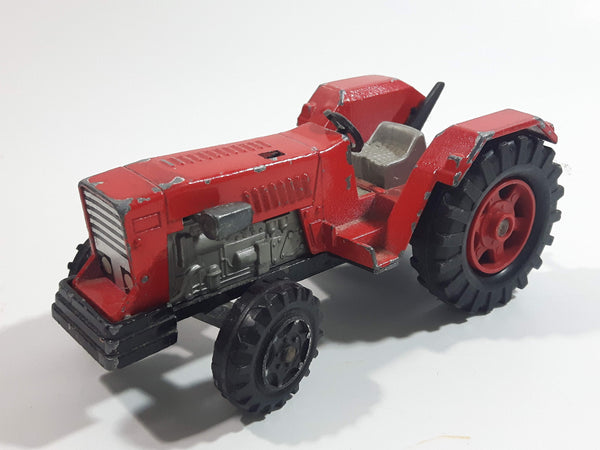 Vintage Majorette Farm Tractor Red 1/36 Scale Die Cast Toy Car Farming Machinery  Vehicle