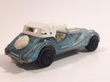 Vintage 1980s Majorette Morgan Hard Top Convertible Chrome Light Blue and White No. 261 1/50 Scale Die Cast Toy Car Vehicle Made in France