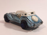 Vintage 1980s Majorette Morgan Hard Top Convertible Chrome Light Blue and White No. 261 1/50 Scale Die Cast Toy Car Vehicle Made in France