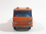 Vintage 1980s Majorette No. 233 Mercedes TraX Publics Truck Orange 1/70 Scale Die Cast Toy Car Vehicle