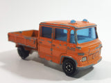 Vintage 1980s Majorette No. 233 Mercedes TraX Publics Truck Orange 1/70 Scale Die Cast Toy Car Vehicle