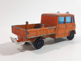 Vintage 1980s Majorette No. 233 Mercedes TraX Publics Truck Orange 1/70 Scale Die Cast Toy Car Vehicle