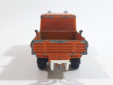 Vintage 1980s Majorette No. 233 Mercedes TraX Publics Truck Orange 1/70 Scale Die Cast Toy Car Vehicle