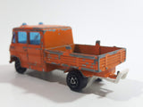Vintage 1980s Majorette No. 233 Mercedes TraX Publics Truck Orange 1/70 Scale Die Cast Toy Car Vehicle