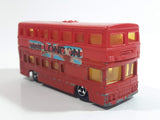 Vintage Majorette No. 286 British Bus Double Decker Visit London Red 1/125 Scale Die Cast Toy Car Vehicle