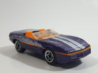 1997 Matchbox 1987 Corvette Convertible Metalflake Purple Die Cast Toy Car Vehicle