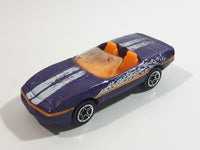 1997 Matchbox 1987 Corvette Convertible Metalflake Purple Die Cast Toy Car Vehicle