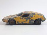 1985 Matchbox Super GT BR 7/8 Siva Spyder Mustard Yellow Die Cast Toy Car Vehicle