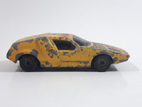 1985 Matchbox Super GT BR 7/8 Siva Spyder Mustard Yellow Die Cast Toy Car Vehicle