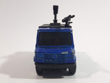 2001 Matchbox Storm Watch TV News Truck Van Metalflake Blue Die Cast Toy Car Vehicle