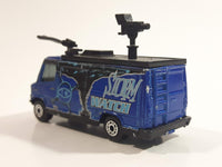 2001 Matchbox Storm Watch TV News Truck Van Metalflake Blue Die Cast Toy Car Vehicle