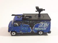 2001 Matchbox Storm Watch TV News Truck Van Metalflake Blue Die Cast Toy Car Vehicle