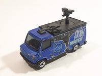 2001 Matchbox Storm Watch TV News Truck Van Metalflake Blue Die Cast Toy Car Vehicle