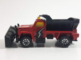 1998 Matchbox Big Movers Highway Maintenance Truck Red and Black Die Cast Toy Car Vehicle