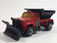 1998 Matchbox Big Movers Highway Maintenance Truck Red and Black Die Cast Toy Car Vehicle