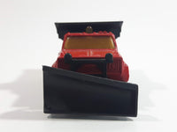 1998 Matchbox Big Movers Highway Maintenance Truck Red and Black Die Cast Toy Car Vehicle