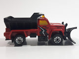 1998 Matchbox Big Movers Highway Maintenance Truck Red and Black Die Cast Toy Car Vehicle