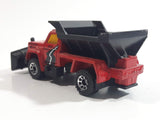 1998 Matchbox Big Movers Highway Maintenance Truck Red and Black Die Cast Toy Car Vehicle