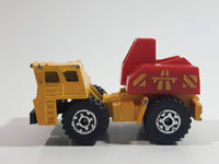 1992 Matchbox Mobile Crane Yellow and Red Die Cast Toy Car Construction Equipment Vehicle