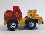 1992 Matchbox Mobile Crane Yellow and Red Die Cast Toy Car Construction Equipment Vehicle