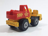 1992 Matchbox Mobile Crane Yellow and Red Die Cast Toy Car Construction Equipment Vehicle