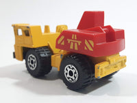 1992 Matchbox Mobile Crane Yellow and Red Die Cast Toy Car Construction Equipment Vehicle