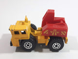 1992 Matchbox Mobile Crane Yellow and Red Die Cast Toy Car Construction Equipment Vehicle