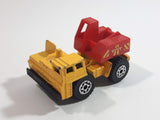 1992 Matchbox Mobile Crane Yellow and Red Die Cast Toy Car Construction Equipment Vehicle