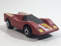 Vintage 1985 Matchbox Super GT BR 13/14 Hairy Hustler Dark Red Maroon Die Cast Toy Car Vehicle