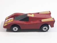 Vintage 1985 Matchbox Super GT BR 13/14 Hairy Hustler Dark Red Maroon Die Cast Toy Car Vehicle